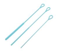 Mikinona Lot de 3 Set de Goupillons en Silicone pour Pailles de Biberon, Manches Longs 20 Cm, Poils 3/6/9 Mm, Brosses de Nettoyage Réutilisables, Ensemble Hygiénique Compact pour