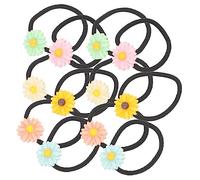 Mikinona Lot de 30 élastiques à cheveux élégants pour femmes et filles bandeaux à cheveux avec motif de marguerite accessoires de mode pour cheveux