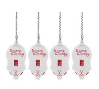 Mikinona Lot de 4 Compteurs de Golf Mini Souris Portables à Cadran Manuel, Blanc avec Chiffres Rouges, sans Pile, Accessoire Léger pour Suivi Précis des Scores en Entraînement,