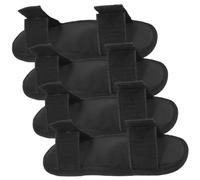 Mikinona Lot de 4 Coussinets D’Épaules Amovibles pour Bretelles de Paquet à Dos Coussinets Poids en Nylon Respirant Protections Épaulières Noires pour Sport Randonnée et Usage Quotidien