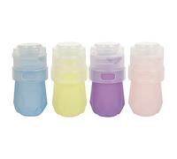 Mikinona Lot De 4 Distributeurs De Lotion De Voyage En Silicone Flacons De Toilette Multi-usages Flacons Anti-fuites Contenants De Shampoing Bocaux De Voyage