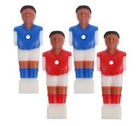 Mikinona Lot de 4 Mini Figurines de Foot en Plastique pour Table 14 M Joueurs Rouge et Bleu Accessoires de Remplacement Compatibles Foot Intérieur Jeu de Football pour Garçon et Filles