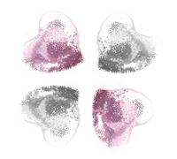 Mikinona Lot De 4 Patchs Oculaires En Gel Réutilisables Cœur, Taille Moyenne, Coussinets Rafraîchissants Pour Yeux Fatigués, Pack Mixte Rose Et Argenté, Pour Soin Quotidien Et Détente