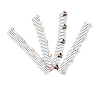Mikinona Lot de 4 Peignes Invisibles Extensibles pour Cheveux Épais et Bouclés Outil de Fixation de Coiffure Pinces à Cheveux U pour Mèches Accessoires de Beauté pour Filles