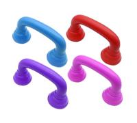 Mikinona Lot de 4 Téléphones Jouets Éducatifs Phonétiques pour Garçon et Filles, Plastique Résistant, Couleurs Violet, Rose Foncé, Bleu Ciel et Rouge, Outils Sonores Réglables