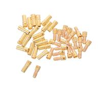 Mikinona Lot de 40 Fiches Bananes De Rechange pour Esc Rc Cosses De Rechange pour Câbles Esc Rc Connecteurs Bullet Haute Intensité pour Hélicoptère Adaptateurs Banane Mâles Dorés