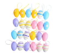 Mikinona Lot de 48 Œufs de Pâques en Plastique à Peindre, Décoratifs et Suspendus, Taille Moyenne, pour Activités Créatives et Décoration de Fête de Pâques, DIY pour Garçon et Filles
