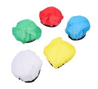 Mikinona Lot de 5 Abat-Jours Ronds pour Flash Photo 7 Pouces, Diffuseurs en Tissu Léger Blanc Jaune Rouge Vert Bleu, Accessoire Photo pour Éclairage Doux et Ambiance Studio
