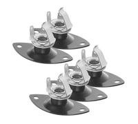 Mikinona Lot De 5 Connecteurs Pour Instruments De Musique Plaque Jack En Métal Pour Guitare Prise Jack Ovale Entrée/Sortie Montage Sur Plaque Noir