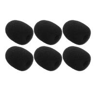 Mikinona Lot de 6 Bonnettes Anti-vent en Mousse sans Fil pour Micro-cravate Mini 25x20x6 Mm, Housse de Protection Lav Compatible pour Microphones Casque, pour Conférences et Streaming