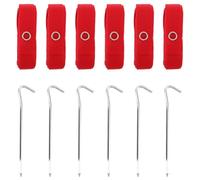 Mikinona Lot de 6 Lignes de Beach-Volley | Corde de Beach-Volley Portable de 8 m avec piquets pour Les fêtes sur la Plage, Les réunions de Famille et Les événements Sportifs