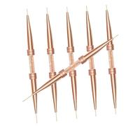 Mikinona Lot de 6 Nail Art à Double Extrémité en Rose Doré Outils de Manucure Paillettes pour Dessiner et Peindre des Motifs Ongles