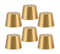 Mikinona Lot De 6 Pieds Décoratifs en Laiton pour Planches À Découper Et Plateaux De Présentation avec Patins Antidérapants Supports pour Meubles Et Présentoirs Finition Dorée