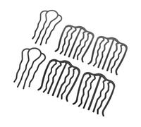 Mikinona Lot De 6 Pinces à Cheveux En Métal Noir Grandes Et Moyennes Fourchettes à Cheveux Ondulées Antidérapantes De Fille Coiffage De Frange Et Création De Chignons Élégants