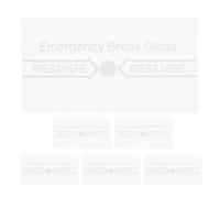 Mikinona Lot de 6 Plaques de Verre à Briser en Cas D'urgence pour Station D'alarme Manuelle, Couvercle Antivandale Transparent Résistant la Chaleur, Accessoire de Protection du