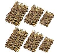 Mikinona Lot de 6 plateaux de table en bambou pour arrangement de sushis, mini clôture, décoration de table à manger, plats à raviolis japonais, assiettes à sushis, plateaux à glaçons, ensemble de