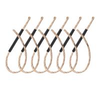 Mikinona Lot de 6 Sets de Cordes D’Allumage en Chanvre à la Cire D’Abeille Inflammables et Résistantes au Vent Outils de Feu pour Camping Barbecue et Survie en Extérieur