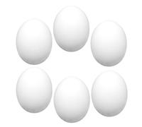 Mikinona Lot de 6 Œufs Illusion en Éponge Blanche pour Tours de Magie Scène, Accessoires de Gros Plan Apparence Réaliste, Set Polyvalent pour Débutants et Magiciens