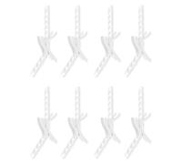 Mikinona Lot de 8 Mini Chaises de Plage Blanches en Plastique Décoratives pour Maison de Poupée, Mobilier Miniature Ajouré, Accessoires de Décoration Bord de Mer, Créatif pour Garçon