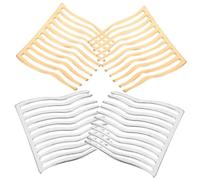 Mikinona Lot de 8 peignes à cheveux flexibles en métal pour mariages voiles de mariée chignons accessoires de cheveux polyvalents pour femmes et filles idéal pour la coiffure fine
