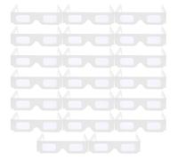Mikinona Lunettes à diffraction pour guirlandes lumineuses de Noël 3D en papier blanc, 50 pièces, arc-en-ciel, légères et portables, pour Noël et fête du Nouvel An