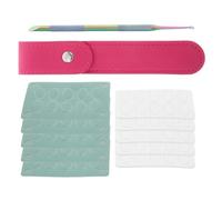 Mikinona Manucure Poussoir Ongles Acier Inoxydable avec Grattoir Rond Incliné Outil pour Soin des Cuticules Intégrée pour Polissage des Ongles Accessoire pour Manucure Professionnelle et