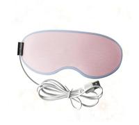 Mikinona Masque Chauffant USB Vapeur pour Yeux Cache-œil Relaxant et Réutilisable Fatigue Oculaire et Masque de Sommeil Rose
