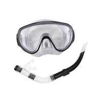 Mikinona Masque de Plongée et Tuba Semi-Sec pour Snorkeling Système Anti-buée et Anti-éclaboussures Confort Longue Durée Kit Complet pour et Natation Couleur Aléatoire