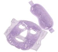 Mikinona Masque Gel Froid Visage et Yeux PVC Sécurisé Réfrigérantes Élastiques Fatigue et Poches Relaxation et Soin pour Sommeil Voyage et Usage Quotidien Couleur Couleur Aléatoire