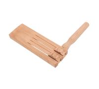 Mikinona Matraca Mexicaine en Bois Naturel à Double Rangée, Instrument de Percussion Éducatif Rotatif, Mécanique pour Éveil Musical et Coordination Garçon et Filles, Crécelle