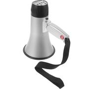 Mikinona Mégaphone Portable Argenté avec Enregistrement Porte-Voix Léger et Puissant pour Supporters Sportifs et Sécurité Fonctionne sur Piles sans Batterie