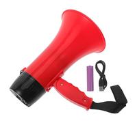 Mikinona Mégaphone Portatif Rouge avec Enregistrement et Alarme Amplificateur Sonore Pliable Microphone Main pour Guide et Commerçant Couleur Aléatoire