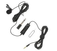 Mikinona Microphone Cravate Filaire pour Enregistrement Ordinateur et Smartphone Micro Lavalier Clip Robuste pour Interview Live et Conférences