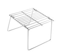 Mikinona Mini Gril Barbecue Pliable Acier Inoxydable Compact et Portable Accessoire Bbq pour Camping et Pique Capacité de Cuisson Multialiments