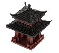 Mikinona Miniature Pagoda Lantern Sculpture Pavilion Model Chinese Traditional Architecture Décor for Aquarium Zen Garden Micro Landscape Home and Office Ornament
