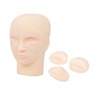 Mikinona Moule De Tête En Silicone 3d Pour Entraînement De Tatouage Tête D’entraînement Détachable Avec Kit Lèvres Et Yeux