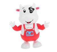 Mikinona Musical Interactif Vache Dansante Lumières LED Chanson Animée pour Tout-Petits Électrique et Lumière Rouge