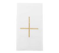 Mikinona Nappe D'autel et Multi-Usage avec Croix en Tissu Brodé Blanche Linge Sacramentel Facile à Nettoyer pour Messe et Baptême pour Cérémonie Religieuse