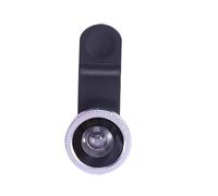 Mikinona Objectif Grand Angle Macro Fisheye pour Smartphone avec Clip Appareil Photo Portable Détachable Argent