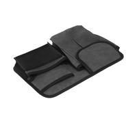 Mikinona Organisateur de Siège Voiture Porte-serviettes Daim Gris Vertical Rangement Suspendu Multifonctionnel pour Dossier Siège Auto Usage Automobile Passagers