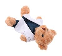 Mikinona Ours en Peluche Docteur 30 Cm Peluche Mignonne en Tissu Doux Couleur Marron Clair Créatif et Décoration pour Garçon et Filles et Collectionneurs