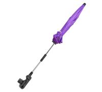 Mikinona Parasol Poussette Multifonction Anti-uv Argenté pour Garçon Fille Protection Solaire Extérieure Fixation Facile Couleur Violette