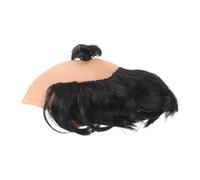 Mikinona Perruque Chauve Réaliste avec Cuir Chevelu Intégré Accessoire Cosplay Perruque Noire Ajustable pour Fête Mariage Costume Comique Adulte Déguisement Poisson Avril