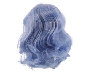 Mikinona Perruque Femme Bou longue avec Frange Coupe Carrée Élégante Accessoire Déguisement pour Soirée Halloween Cosplay