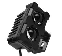 Mikinona Phare LED Carré Double Puce 12-85v, Fixation par Vis, Alliage Aluminium Robuste, Lampe de Travail Haute Luminosité pour Moto, Voiture, Buggy et Véhicule Tout Usage, Éclairage