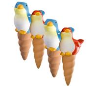 Mikinona Pics d'arrosage 4pcs en Porcelaine Forme Oiseau pour Plantes de Jardin système d'irrigation Goutte-à-Goutte pour arroser Plusieurs Plantes à la Fois Couleur Aléatoire