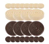 Mikinona Pièces de Dames en Bois Rondes 24 Pcs 12 Bois Clair Accessoires de Jeu Universels pour Backgammon et Échecs pour Voyages et Loisirs