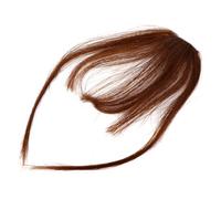 Mikinona pince à cheveux femme frange clip sur la frange agrafe Accessoire côté sombre faux noir coup de cheveux femme clip dans la frange aérienne mèches de cheveux Brown