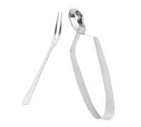 Mikinona Pince et Fourchette à Escargot Acier Inoxydable Ustensiles de Cuisine Multifonctions Résistants Chaleur pour Déguster Fruits de Mer et Escargots Outil Pratique pour Maison et