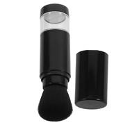 Mikinona Pinceau à Blush Rétractable avec Flacon Intégré Format Compact Bouton Rotatif Noir pour Maquillage Visage Voyage et Retouche Poudre